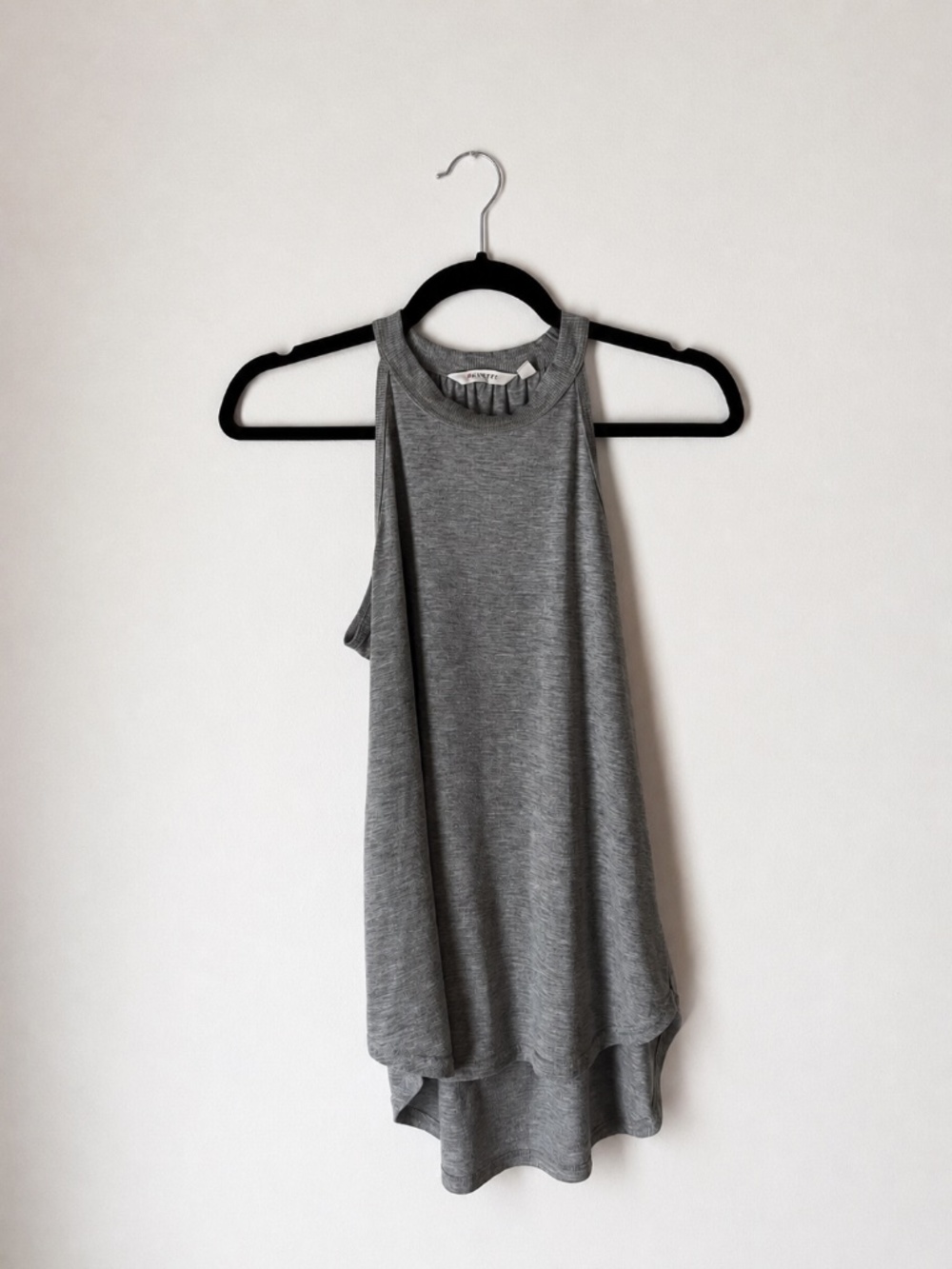 Athleta Heather Gray High Neck Swing Tank Small Made in USA | Athleisure